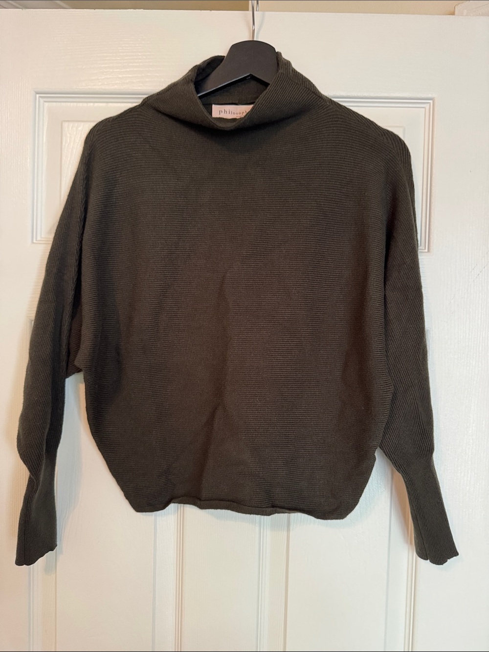 Philosophy Olive Green Turtleneck Sweater